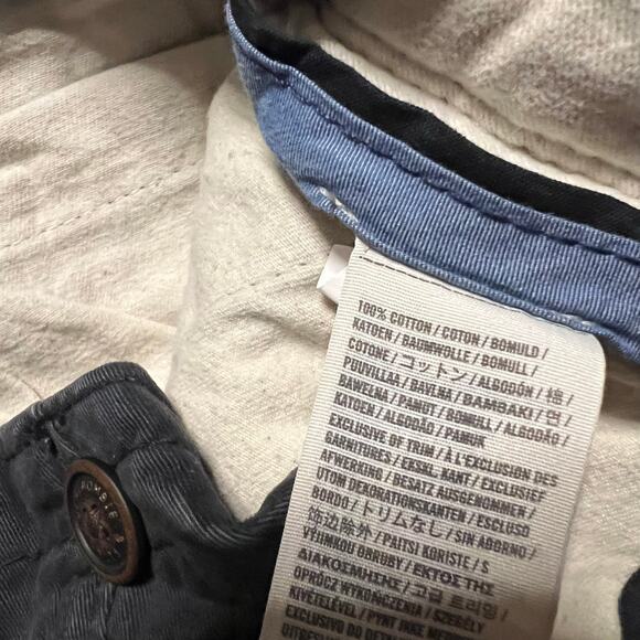 Abercrombie & Fitch Cargo Shorts Mens 30 Blue Gray Button Fly Baggy - Picture 5 of 8